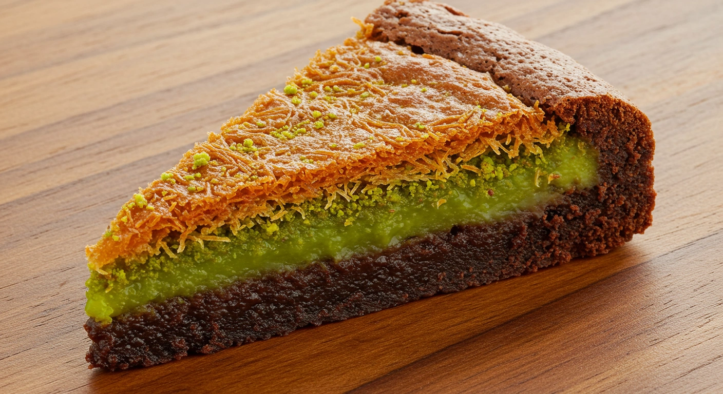 Irresistible Pistachio Kunafa Brownies - tertiary view